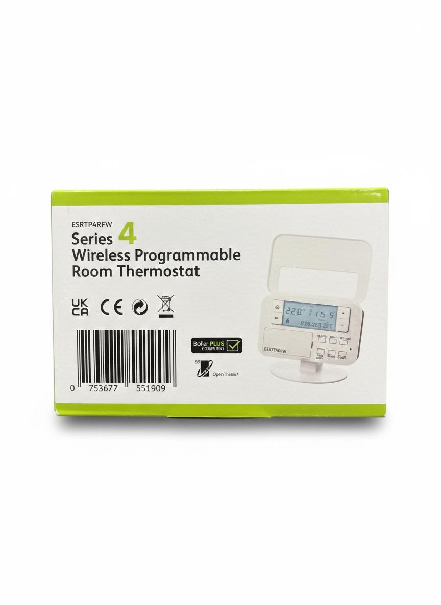 ESi ESRTP4RFW Wireless Programmable Room Thermostat, White - Image 2