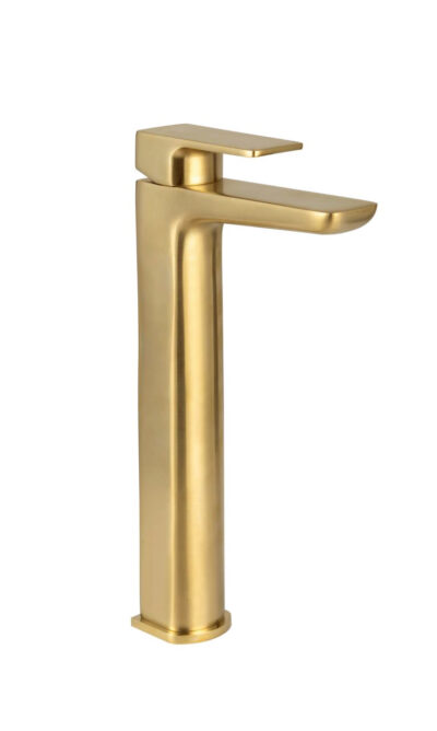 Muro Brushed Brass High Riser Basin Mono