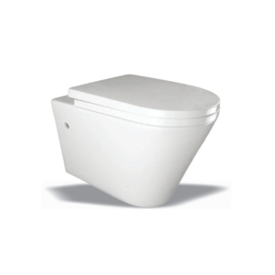 OHIO Rimless wall-hung toilet with top fixing soft close seat