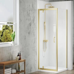 Brushed Brass Pivot Door