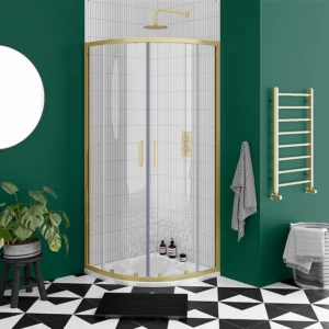 Brushed Brass Shower Quadrant
